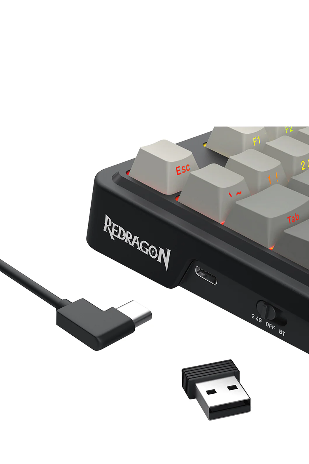 Redragon K743SP-RGB-PRO Antonium LCD Black 75% Customisable RGB Mechanical Gaming Keyboard - Image 7