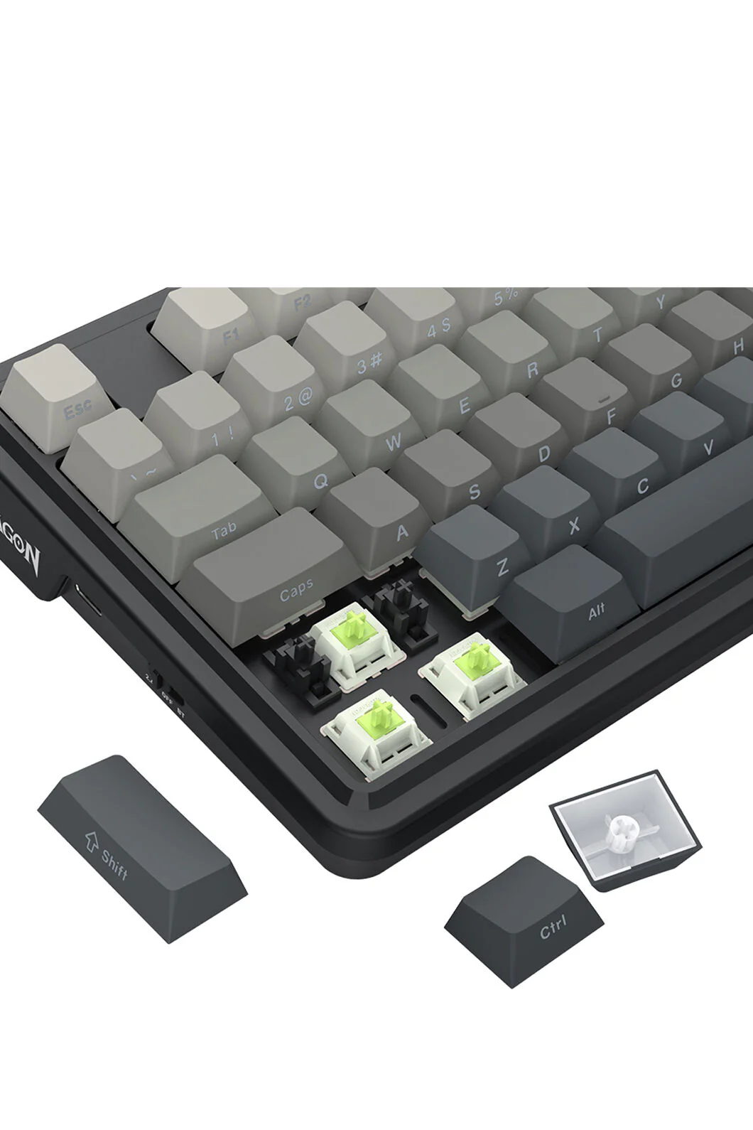 Redragon K743SP-RGB-PRO Antonium LCD Black 75% Customisable RGB Mechanical Gaming Keyboard - Image 8