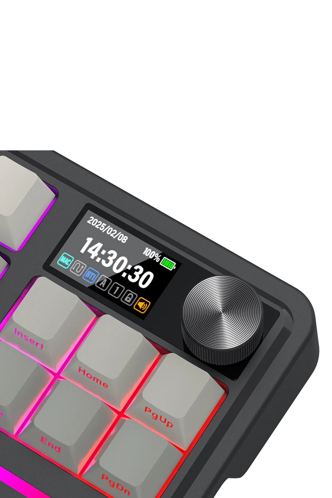 Redragon K743SP-RGB-PRO Antonium LCD Black 75% Customisable RGB Mechanical Gaming Keyboard - Image 9