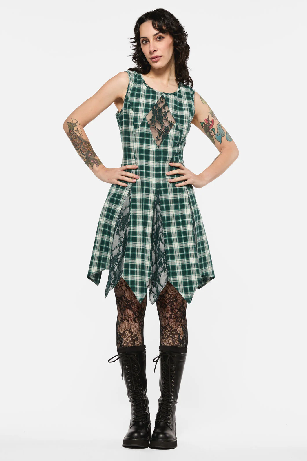 Keeper Of The Woods Tartan Lace Dress - Image 4