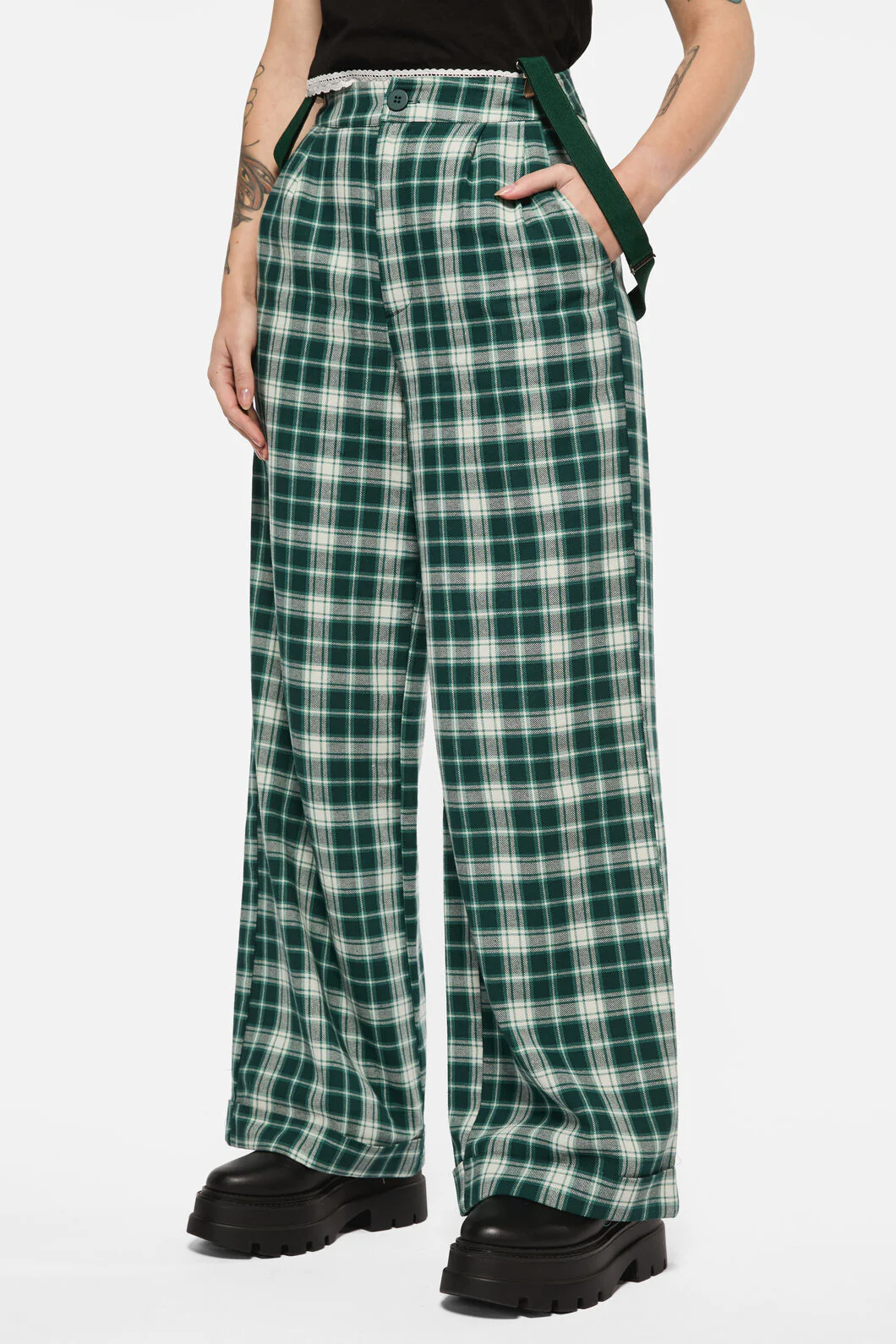 Keeper Of The Woods Tartan Wide Leg Pants - Image 4
