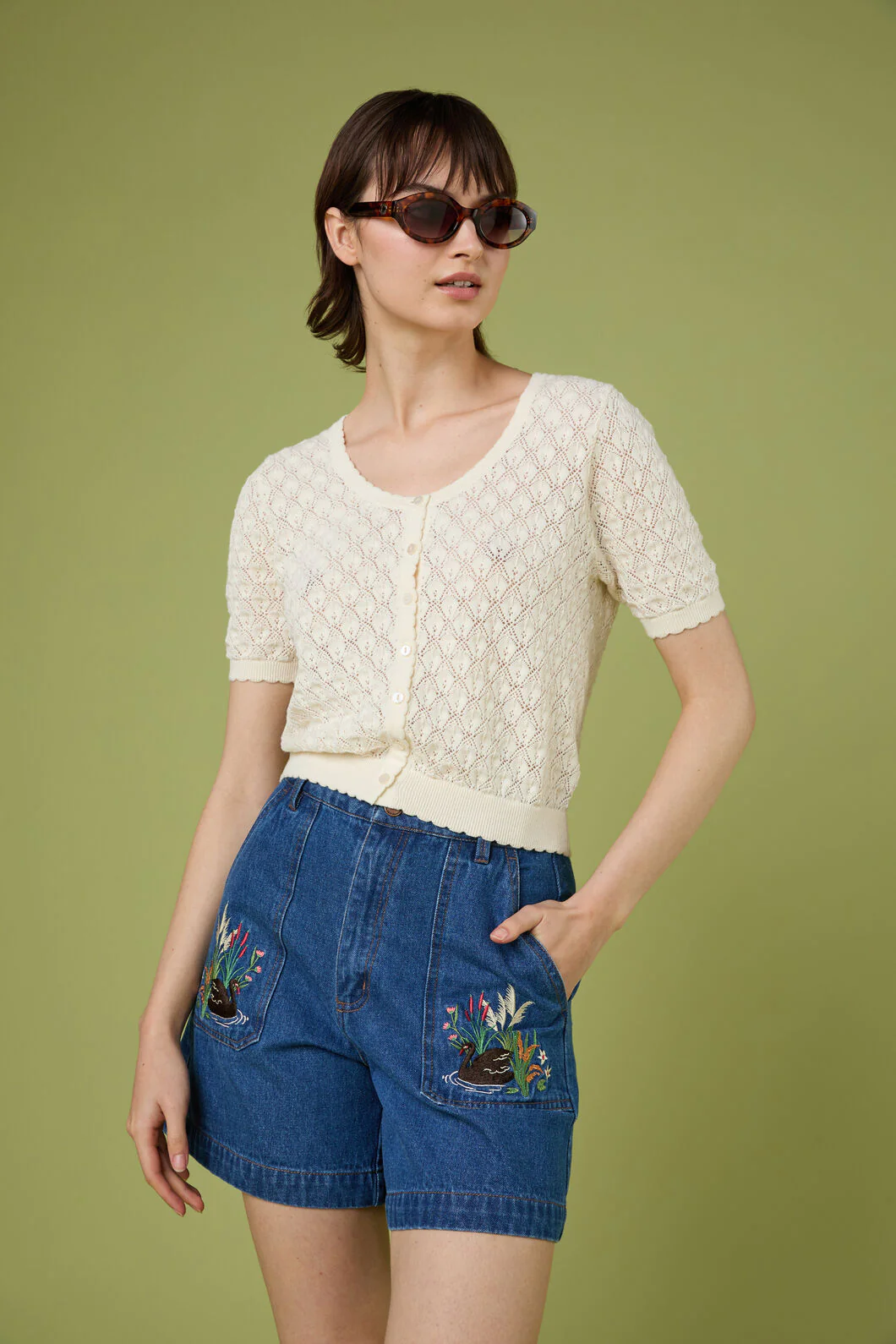 Lacey Short Sleeve Cardigan - Image 7