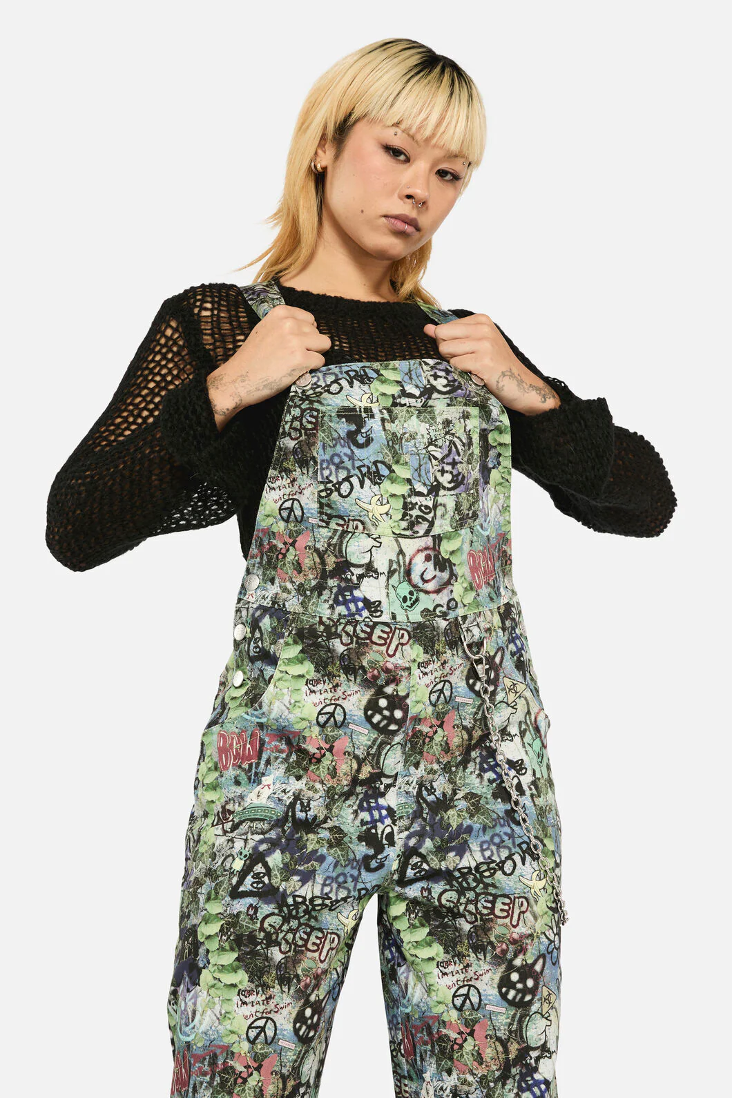 Laneway Print Drill Overalls - Image 3