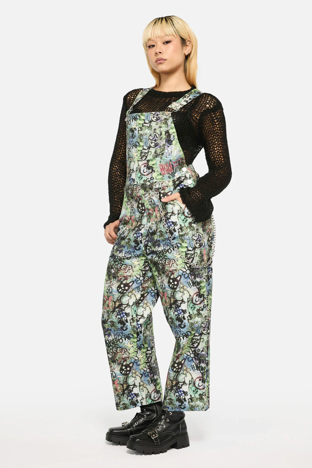 Laneway Print Drill Overalls - Image 4