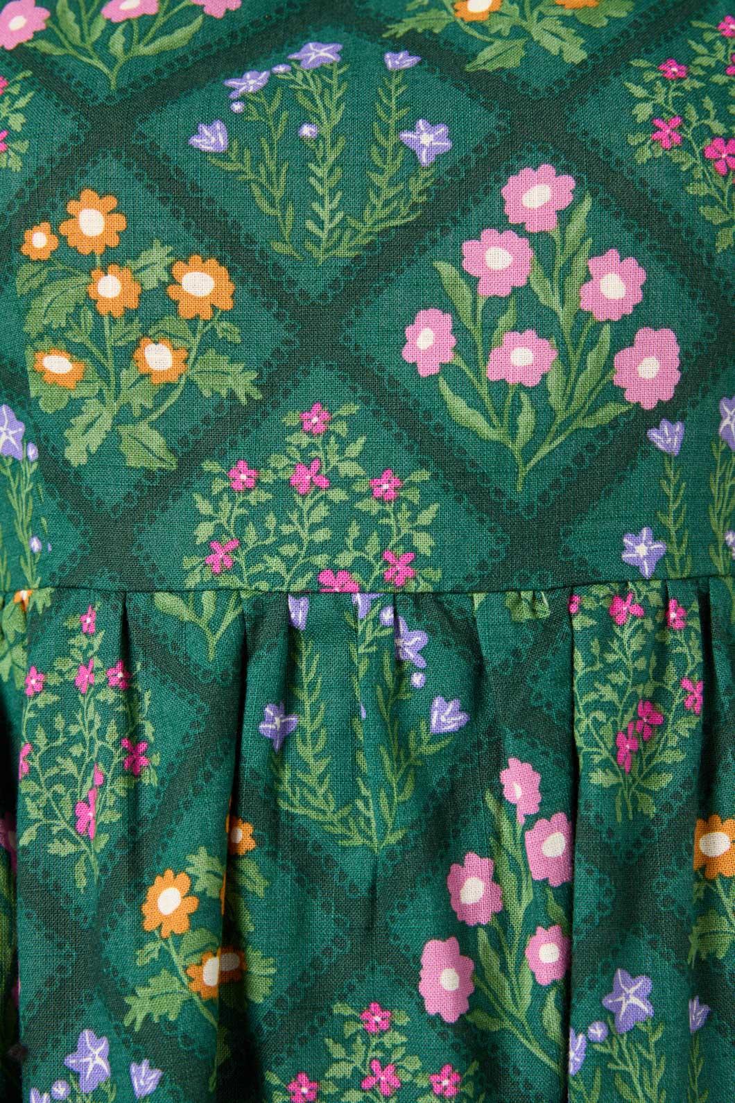 Lattice Floral Midi Dress - Image 8