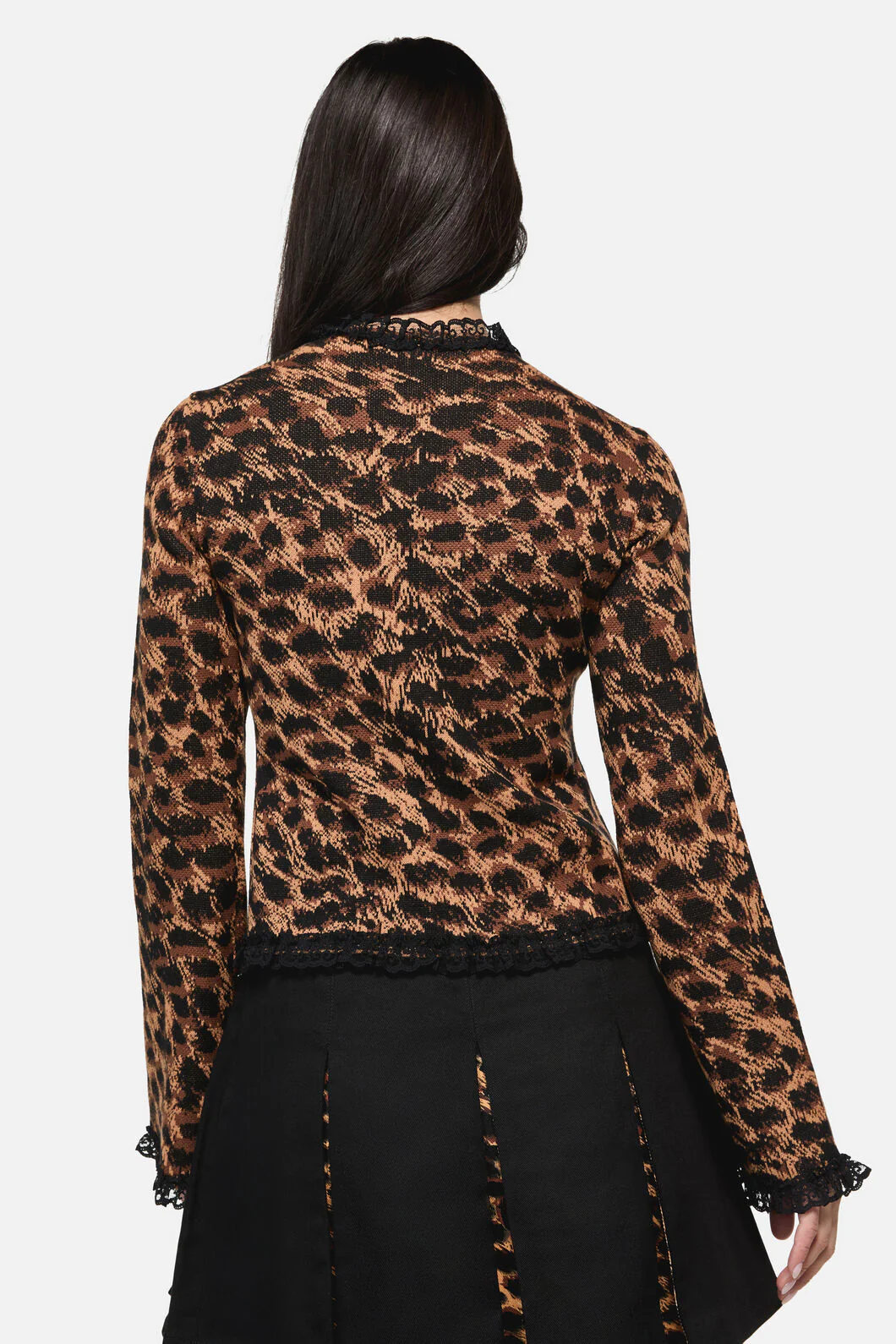 Leopard Tie Grunge Cardigan - Image 4