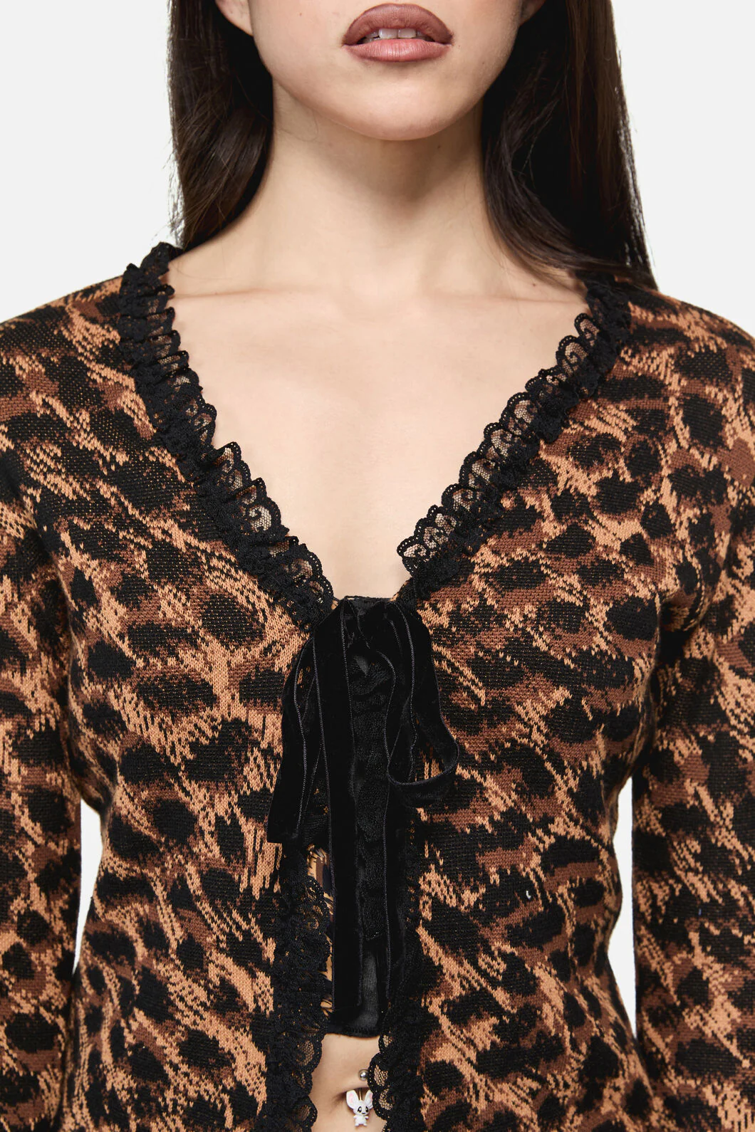 Leopard Tie Grunge Cardigan - Image 6