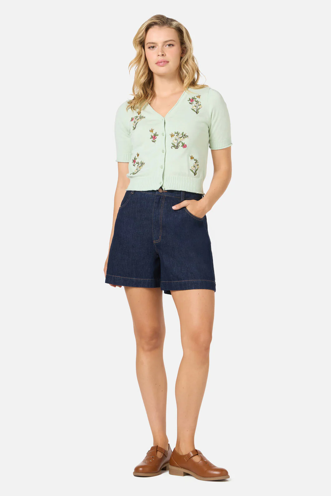 Libby Bee Embroidered Cardigan - Image 2