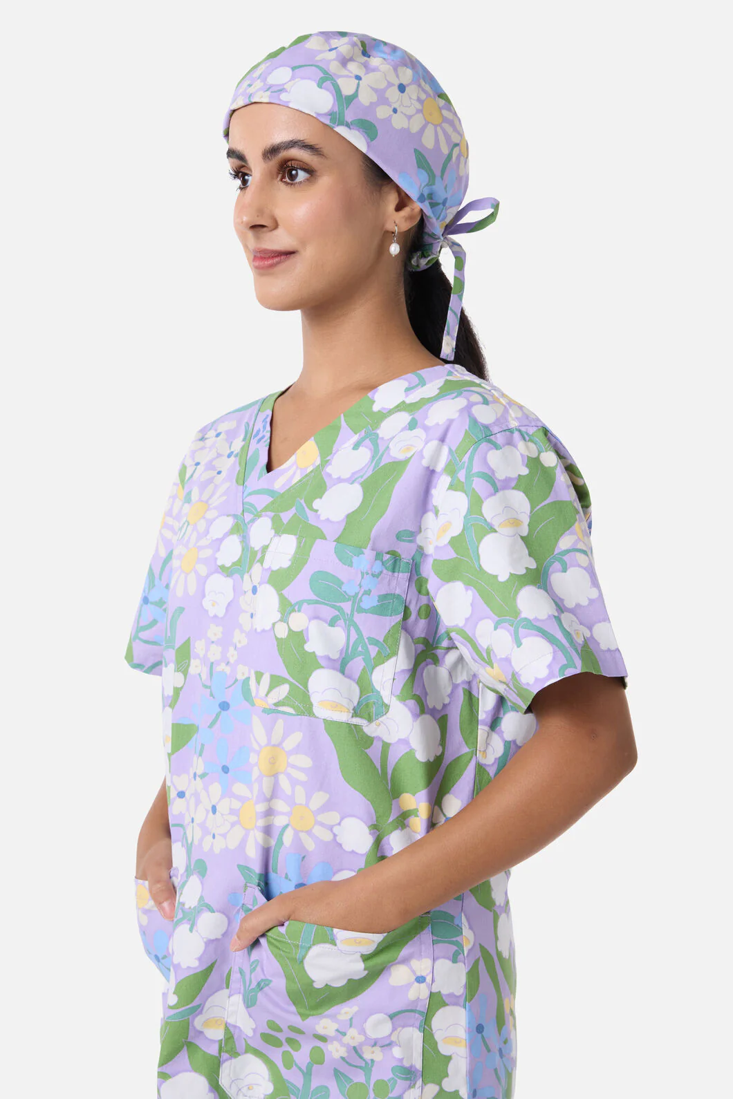 Lily Of The Valley Scrub Hat