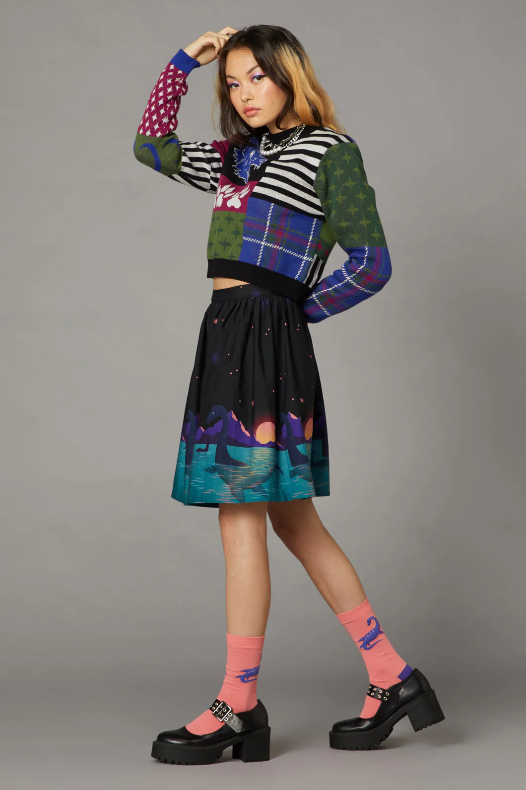 Loch Ness Print Skirt - Image 3