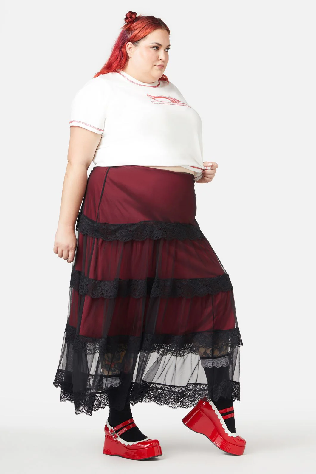 Lock Picker Mesh Lace Skirt - Image 2