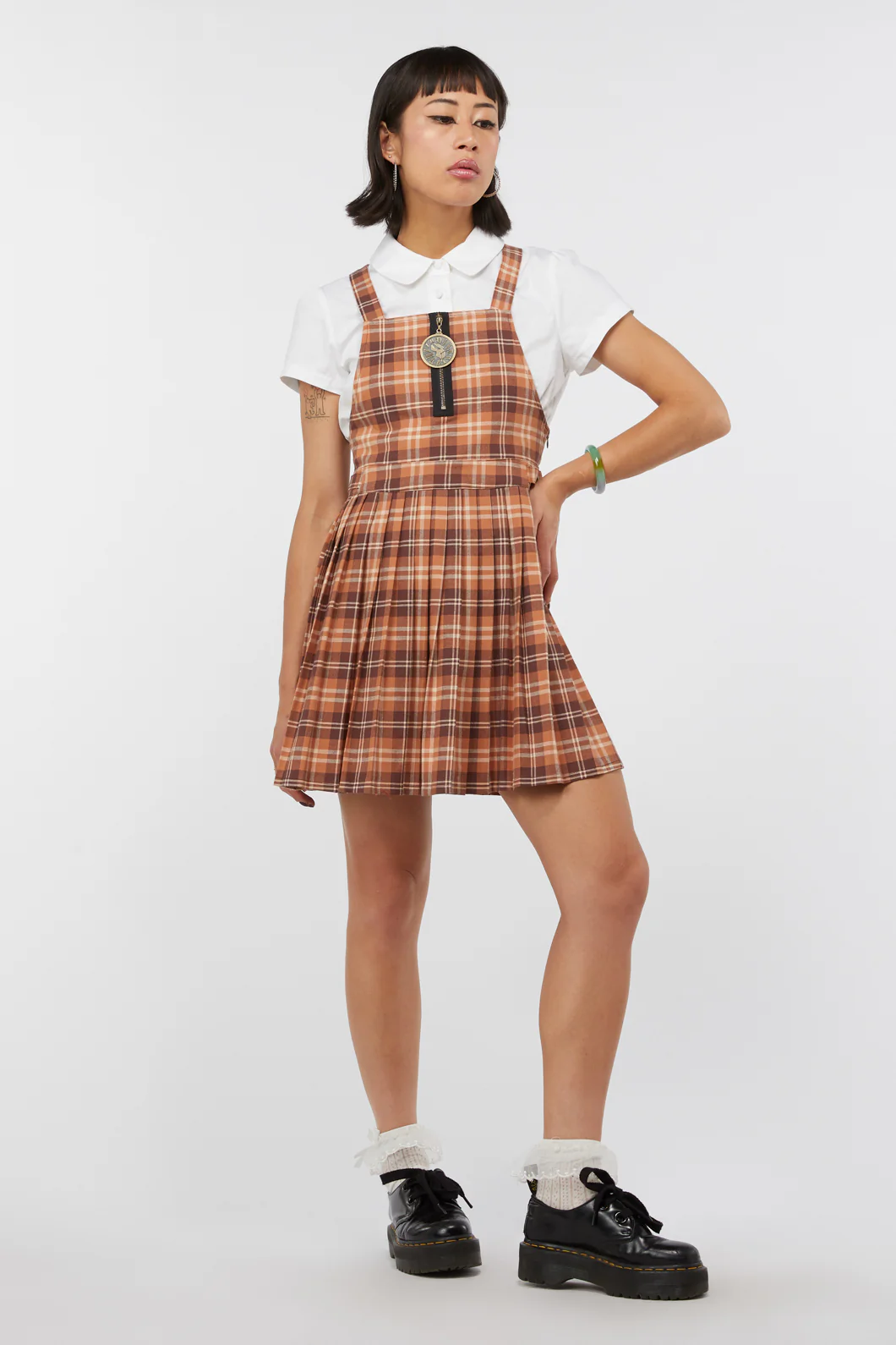 Looking Glass Tartan Pinafore - Image 2