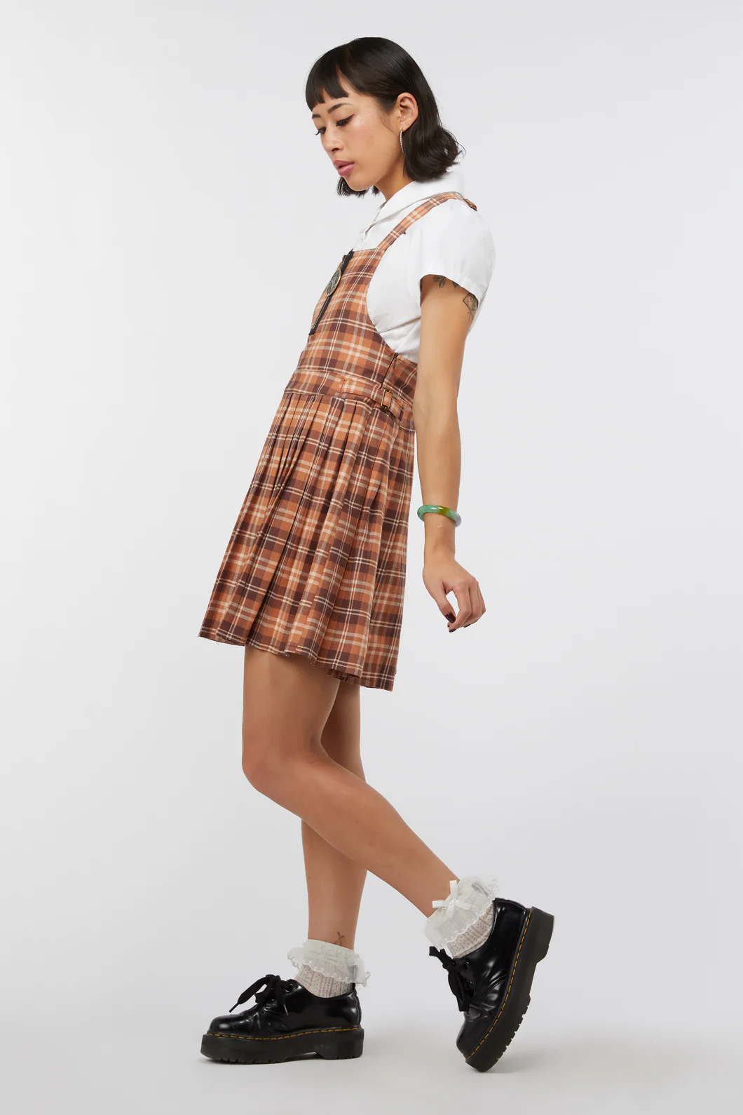 Looking Glass Tartan Pinafore - Image 3