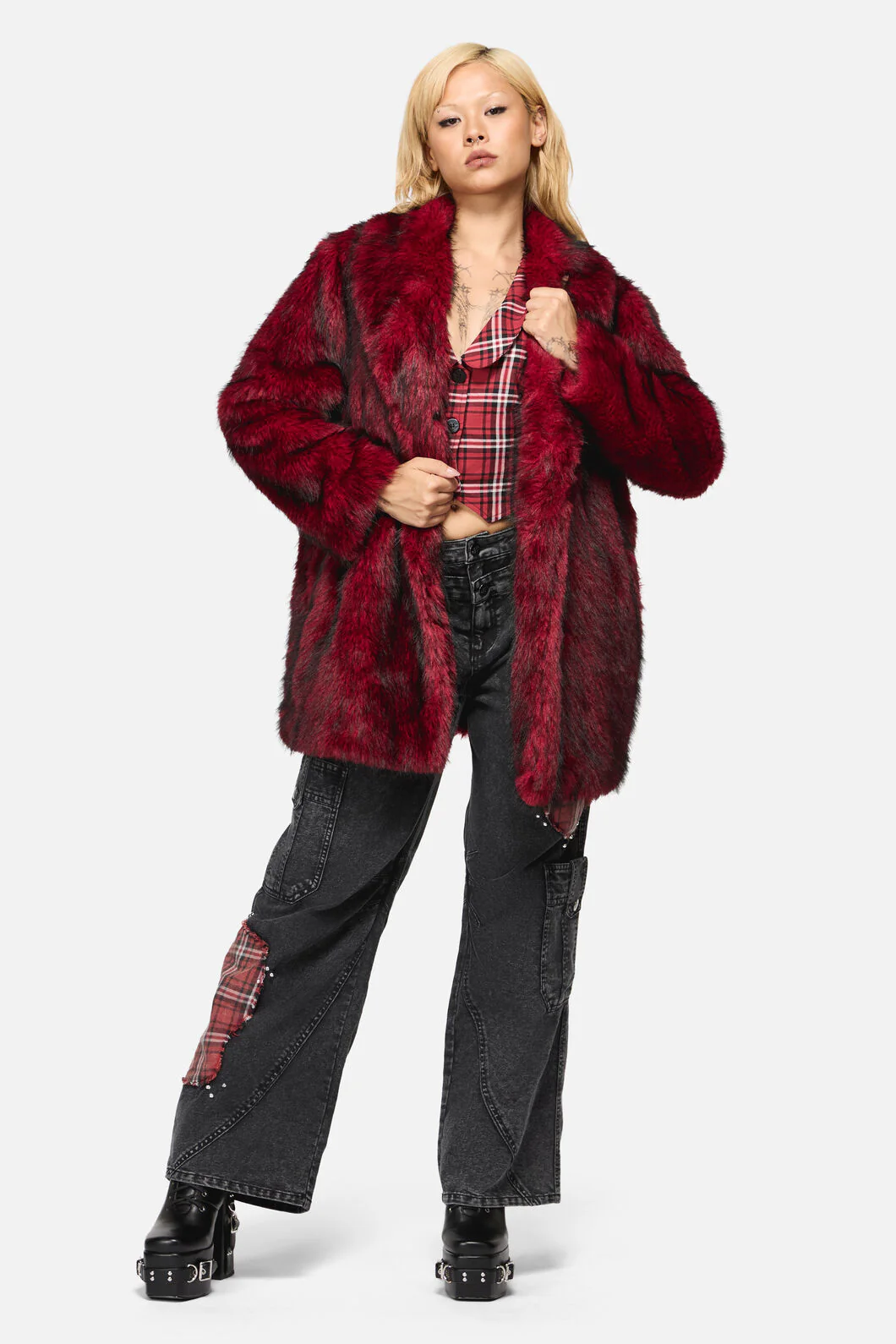 Louve Faux Fur Lined Coat
