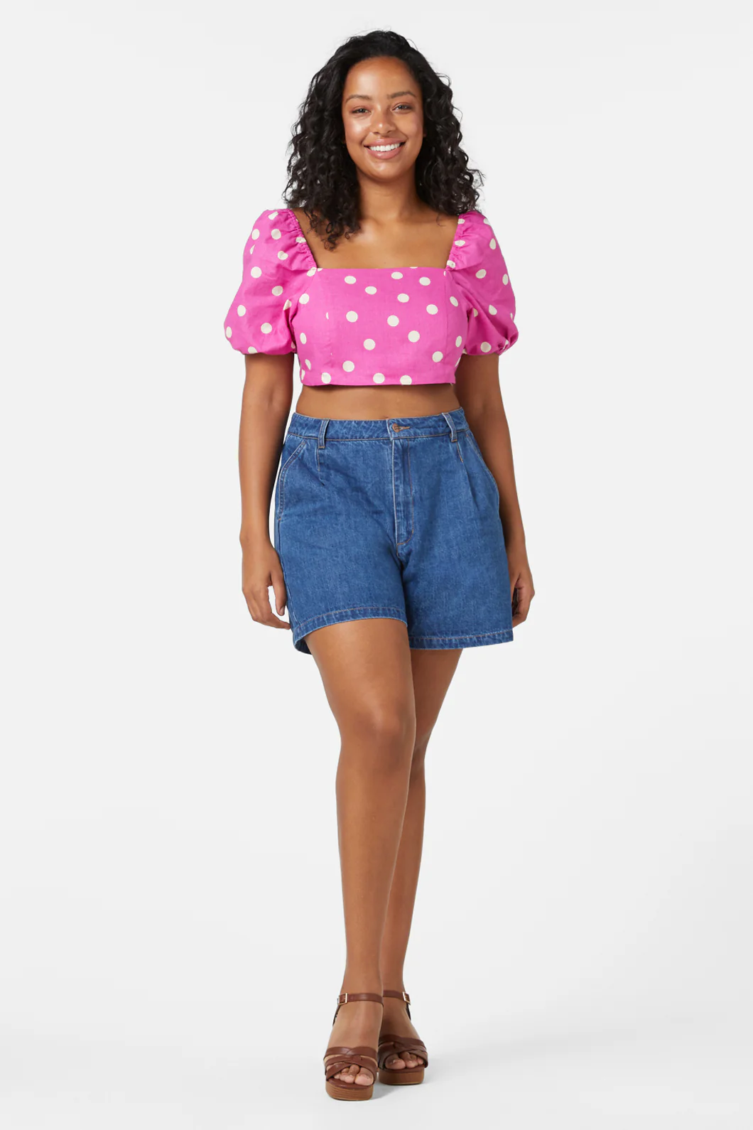 Lucy Polka Dot Crop Top - Image 6