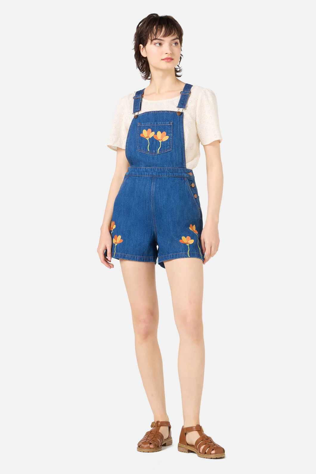 Lulu Embroidered Short Overall - Image 2