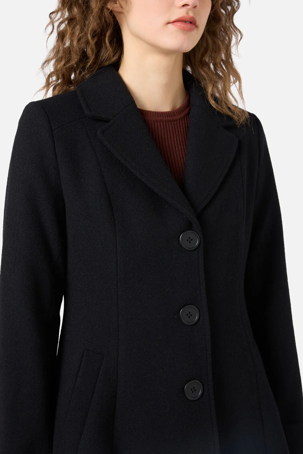 Mabel A-Line Wool Blend Coat - Image 13