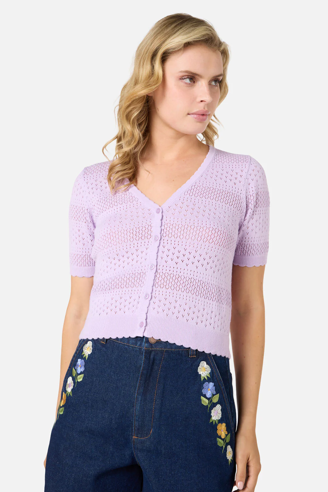 Mae Short Sleeve Cardigan - Image 9