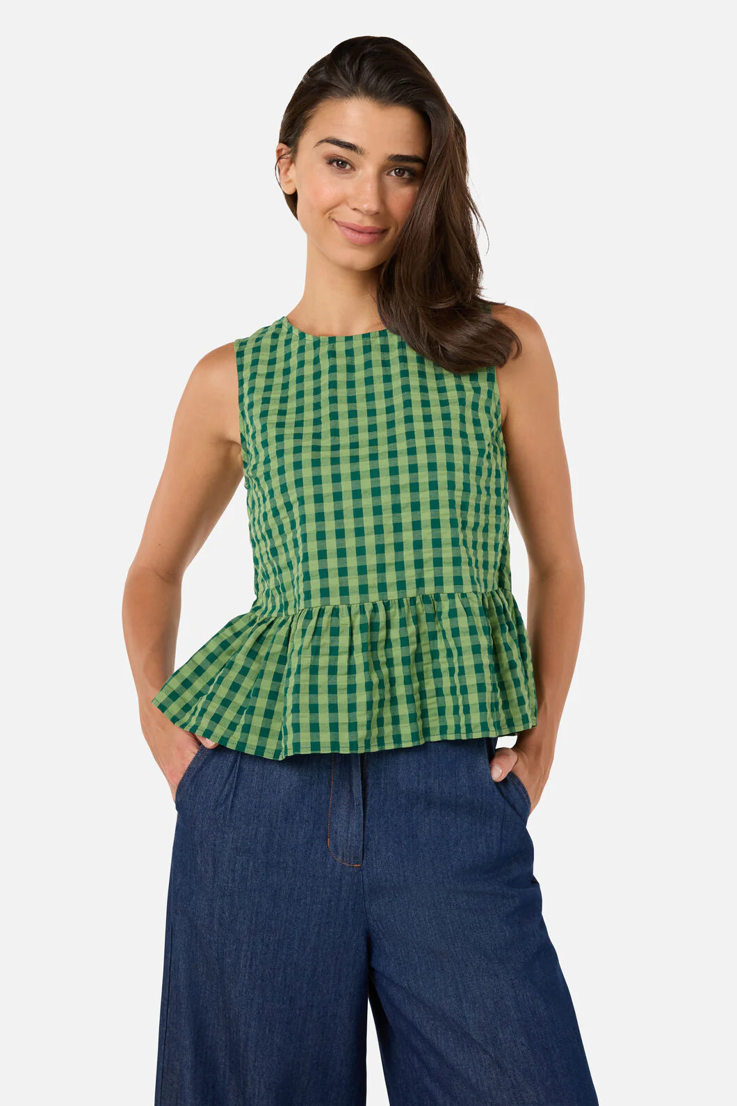 Margot Check Shell Top - Image 2