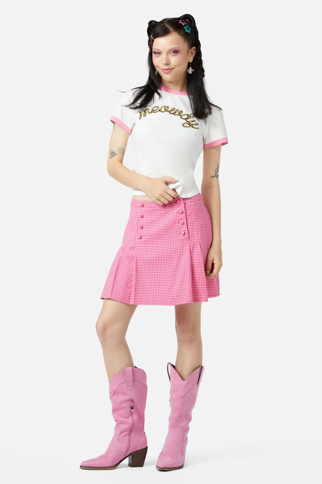Maybelle Houndstooth Skirt