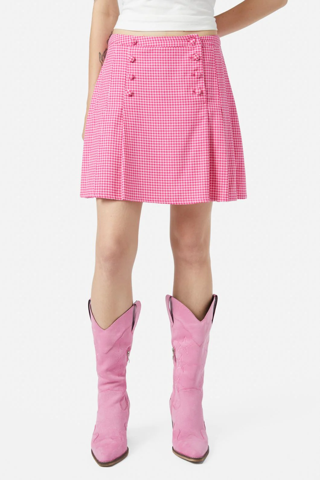 Maybelle Houndstooth Skirt - Image 2