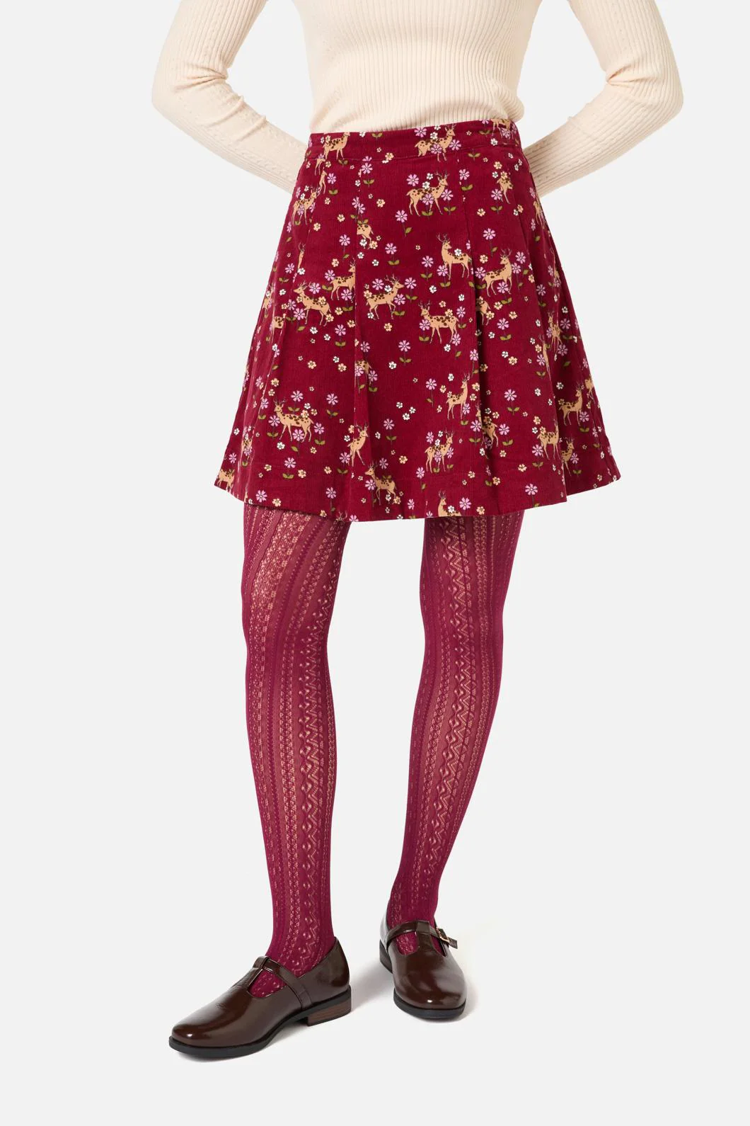 Meadow Deer Cord Mini Skirt - Image 2