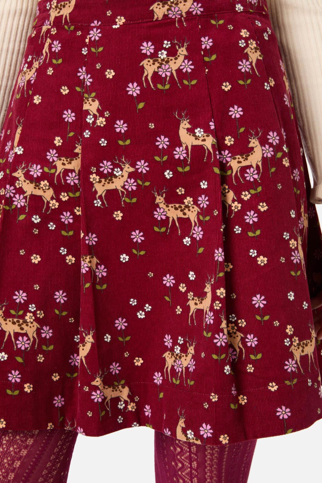 Meadow Deer Cord Mini Skirt - Image 5