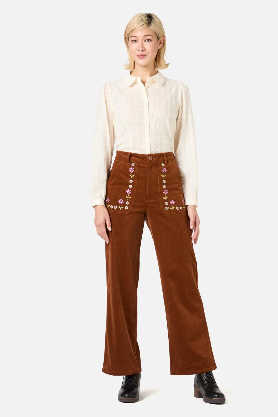Meadow Embroidered Cord Jean