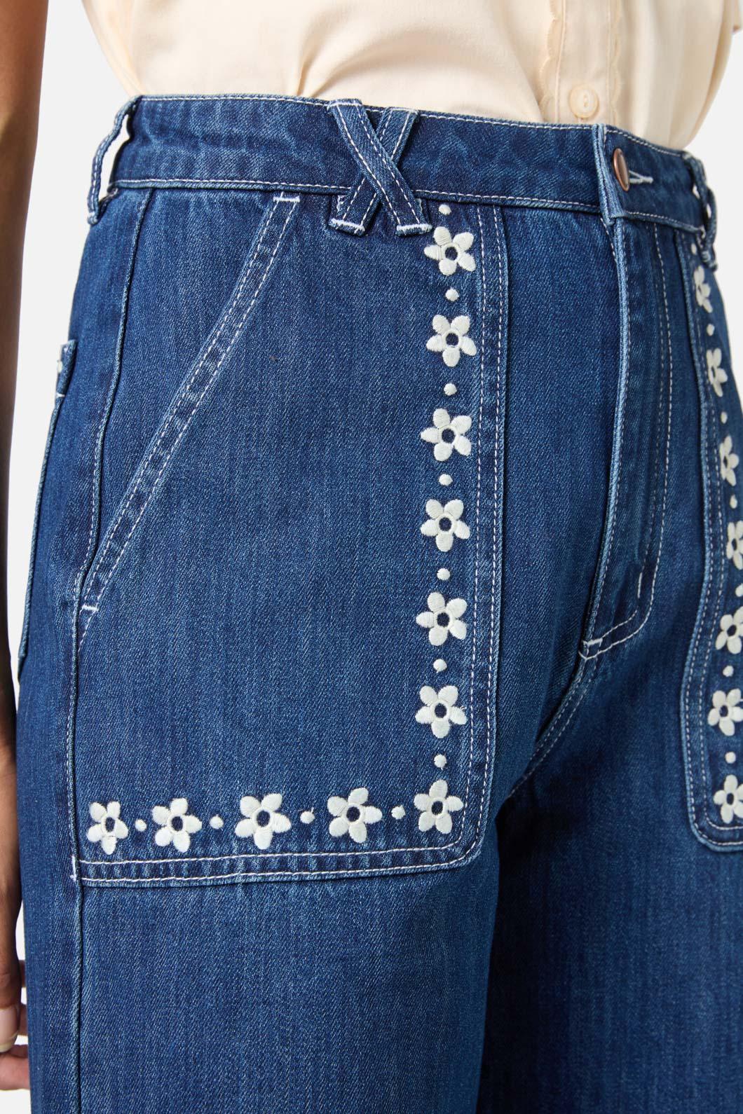 Meg Daisy Embroidered Jean - Image 5