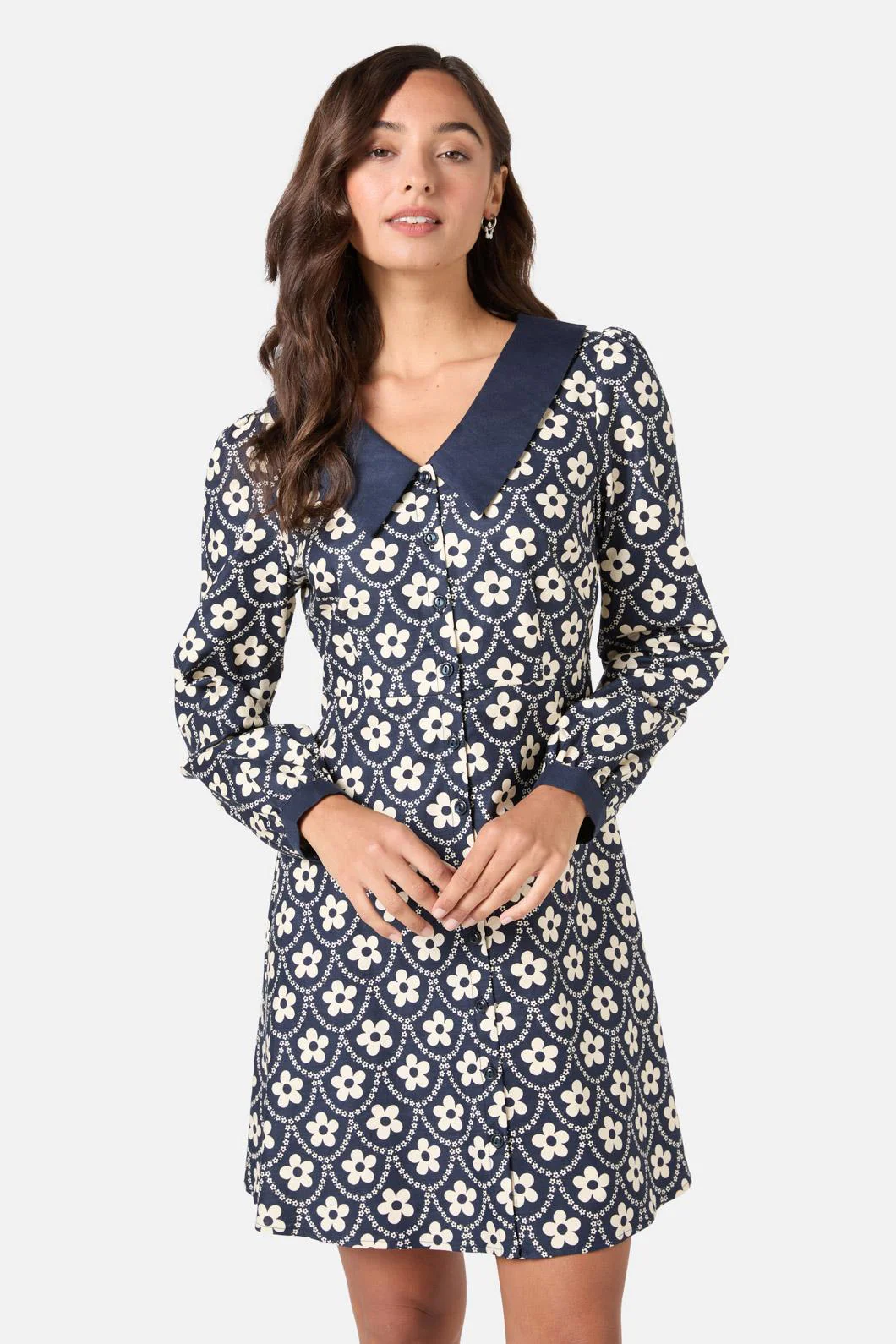 Megan Cute Collar Mini Dress - Image 7