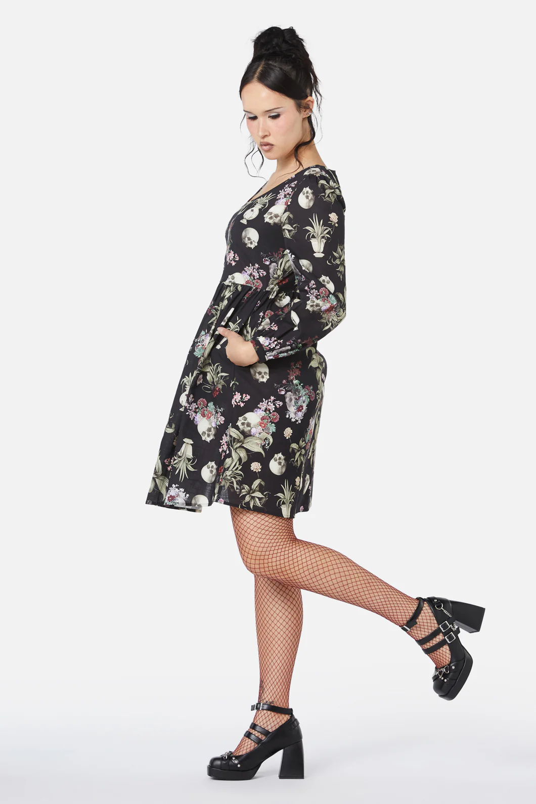 Memento Mori Printed Dress - Image 3