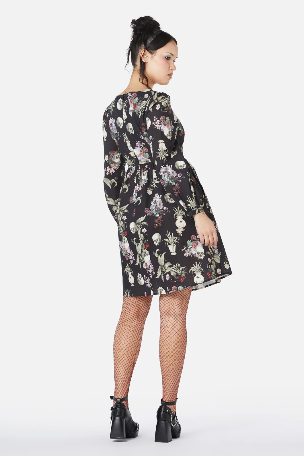 Memento Mori Printed Dress - Image 4