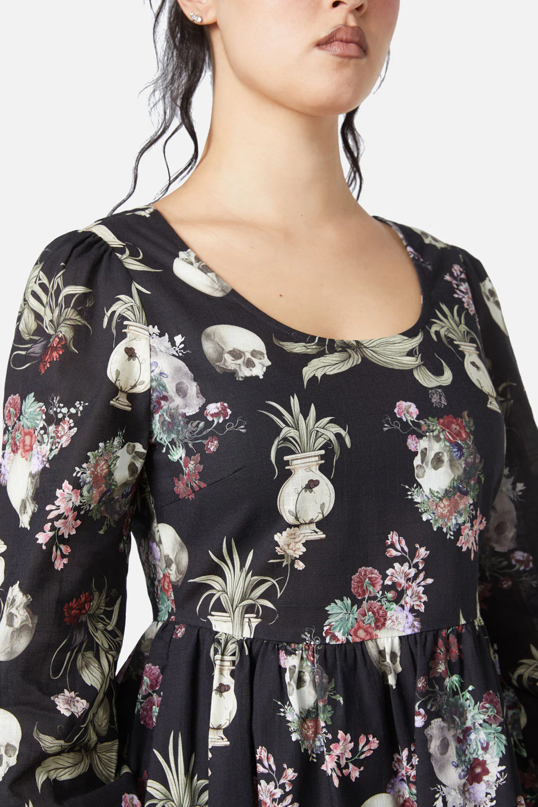 Memento Mori Printed Dress - Image 5
