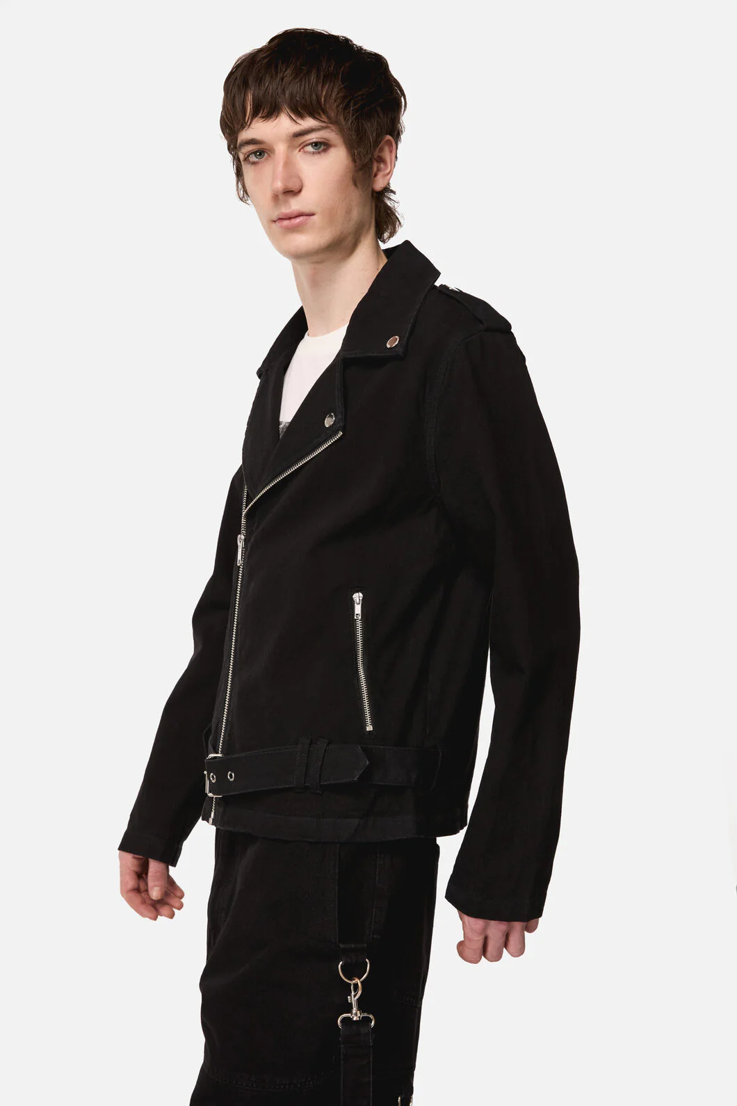 Midnight Denim Biker Jacket - Image 3