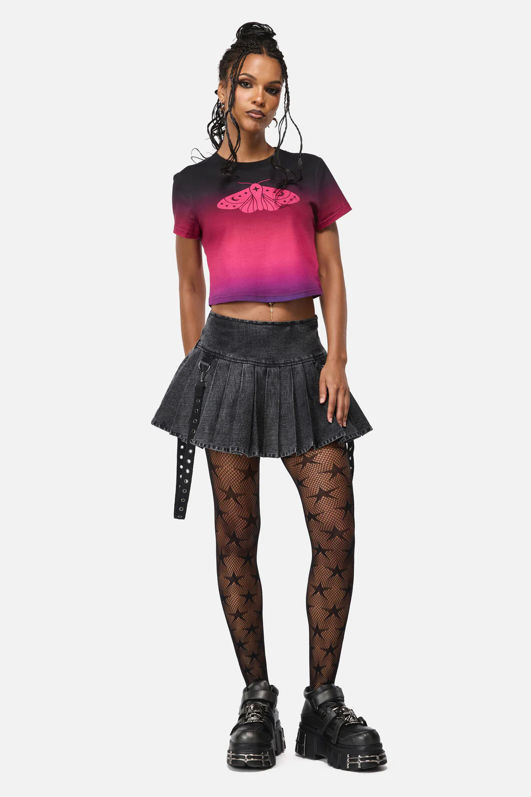 Midnight Denim Goth Skort - Image 2