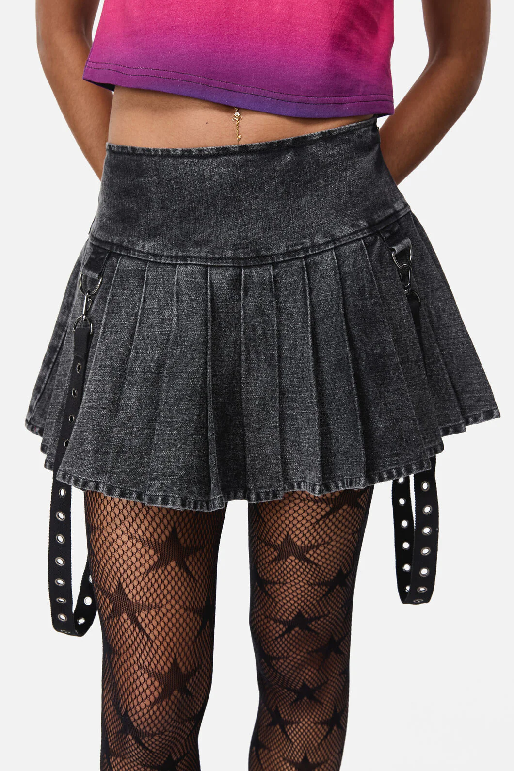 Midnight Denim Goth Skort - Image 5