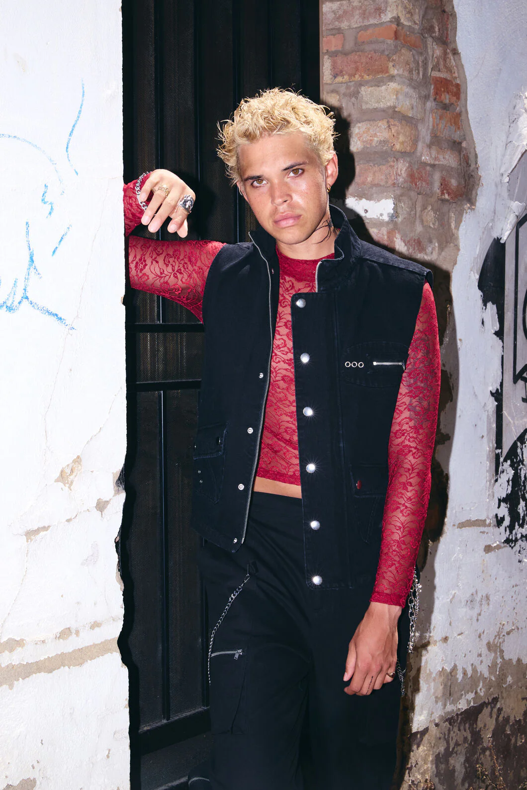 Midnight Goth Grunge Vest - Image 3
