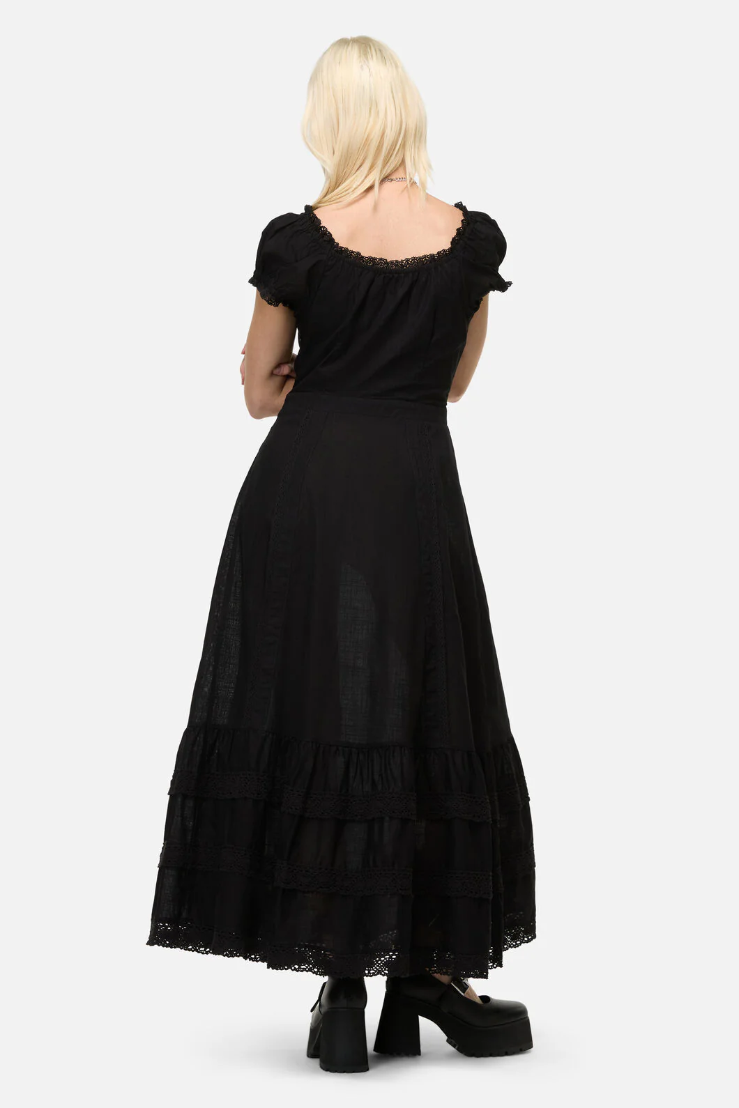 Mischief Lace Trim Midi Dress - Image 5