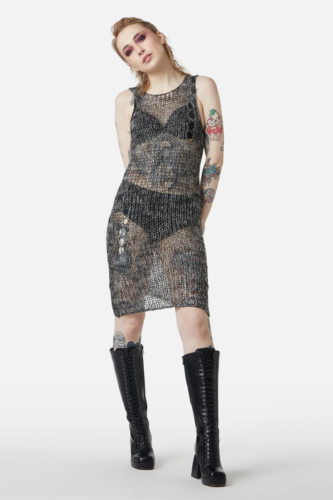 Misery Distressed Knit Dress - Image 3