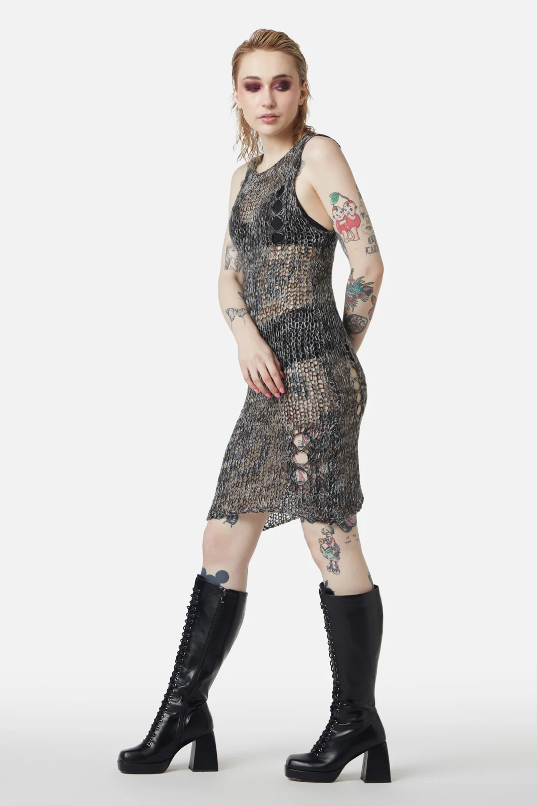 Misery Distressed Knit Dress - Image 4