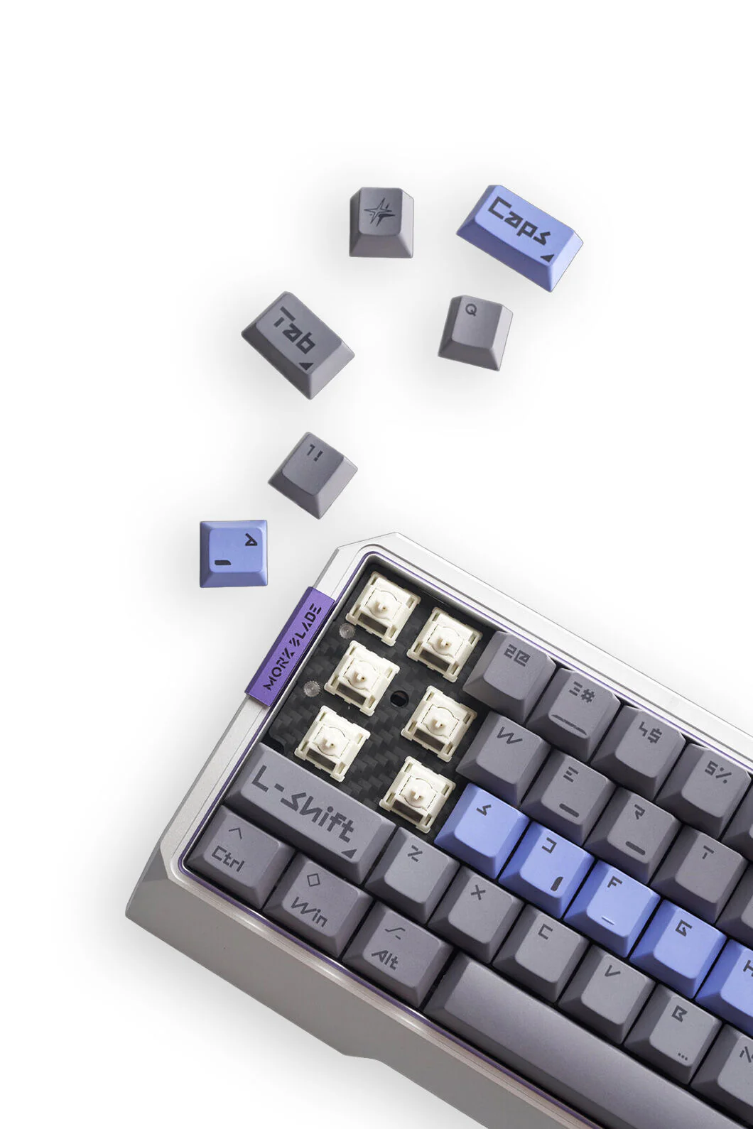 Mork Blade MK60S Silver Jade POM 60% Hall Effect CNC Aluminium Gaming Keyboard - Image 3