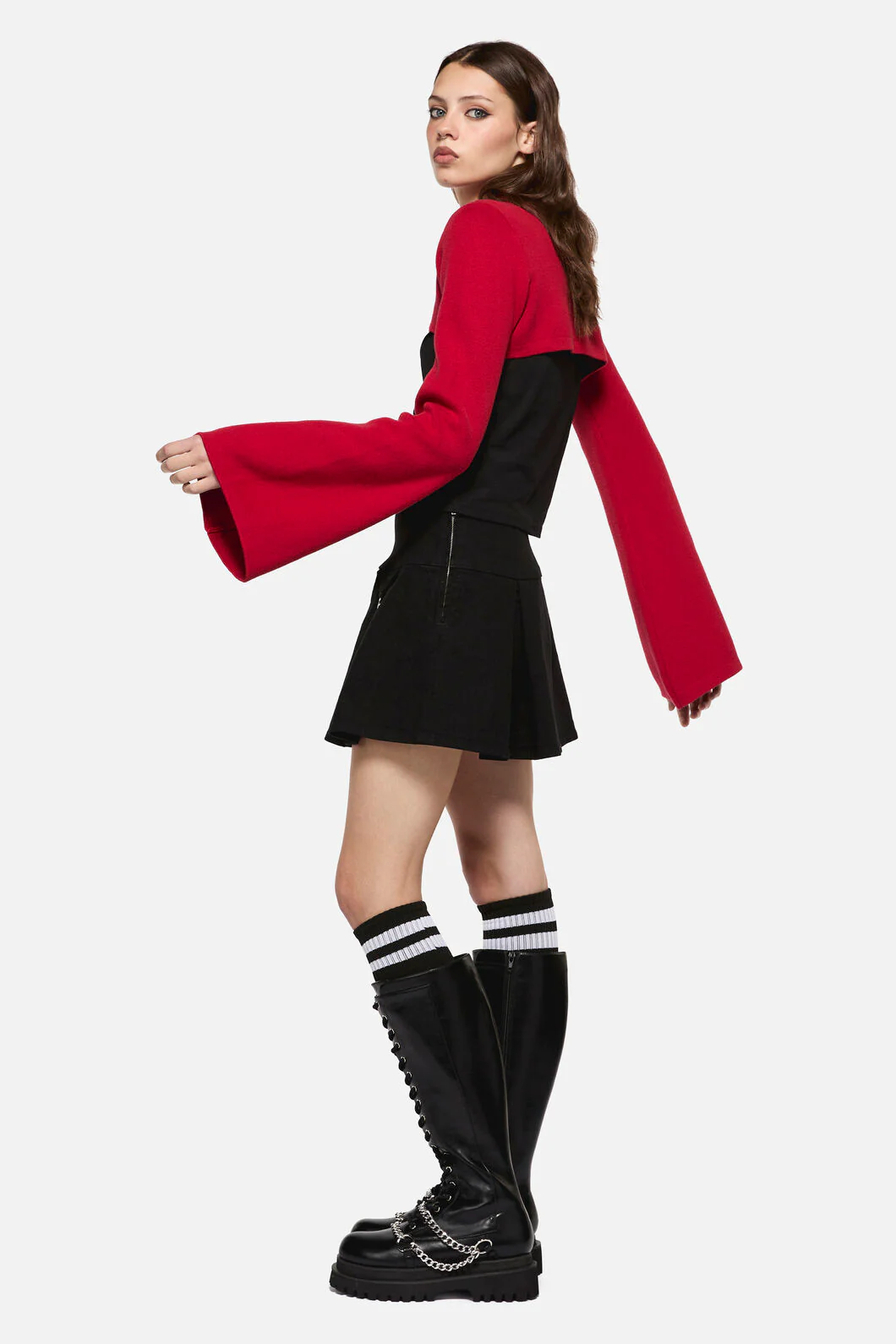 Moggy High Neck Cropped Cardigan - Image 3