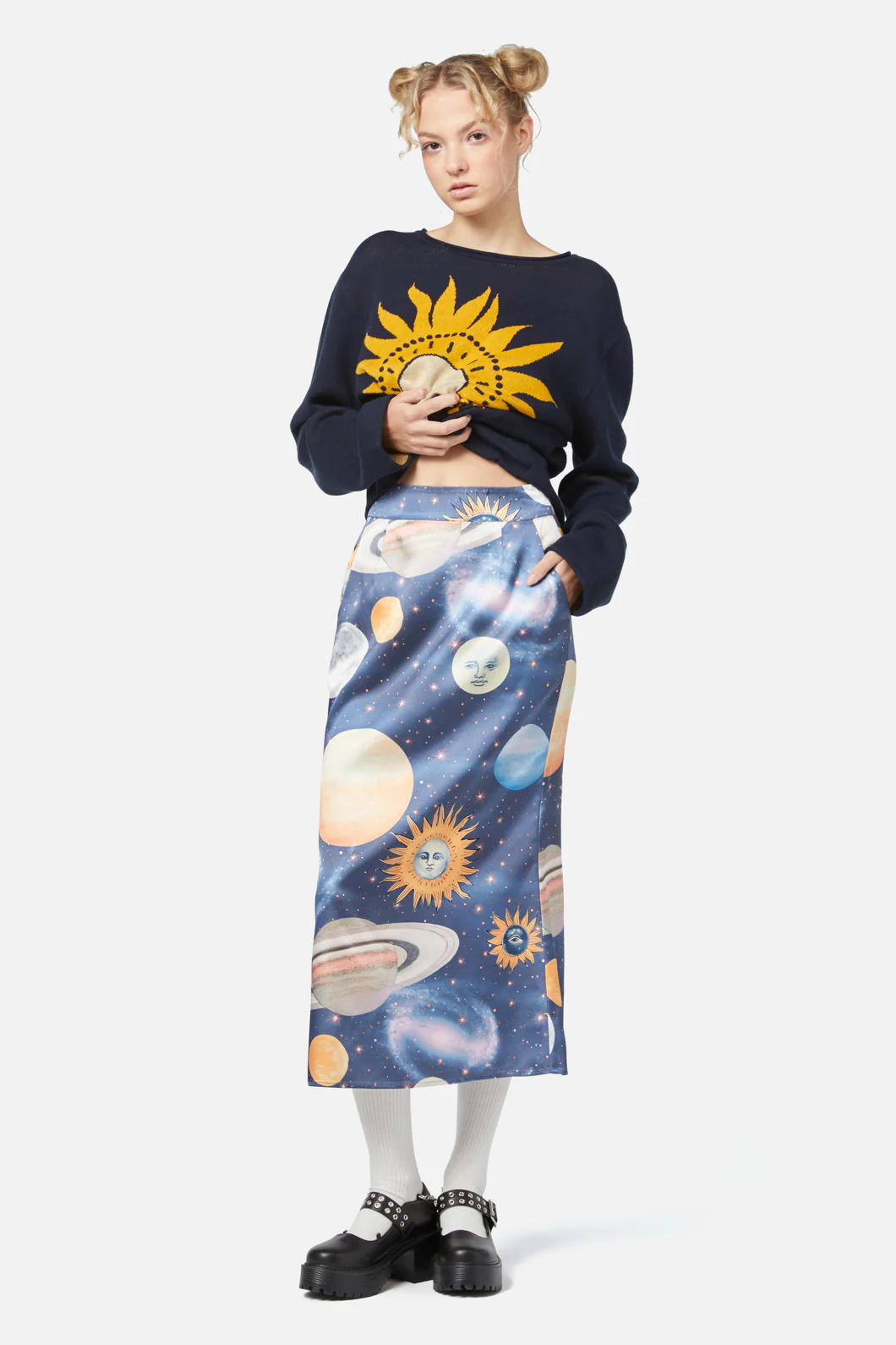 Moonlit Satin Skirt