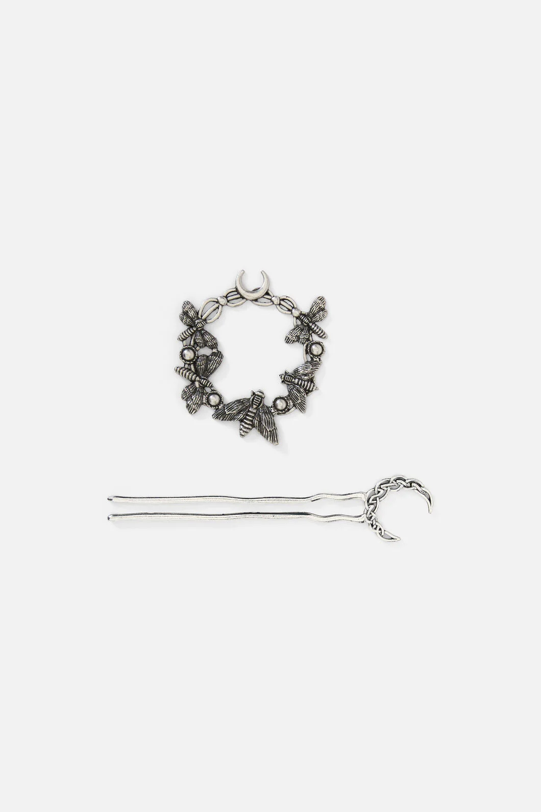 Moth & Moon Hair Pin - Image 2