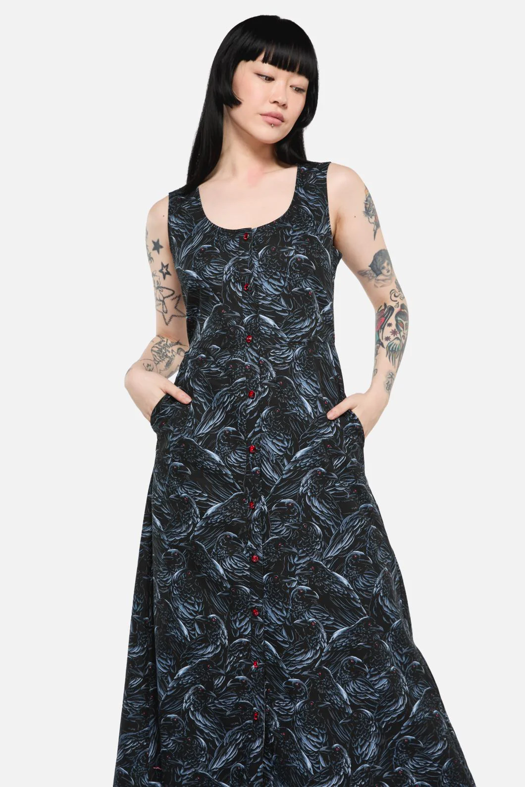Murder Of Crows Midi Dress - Image 2