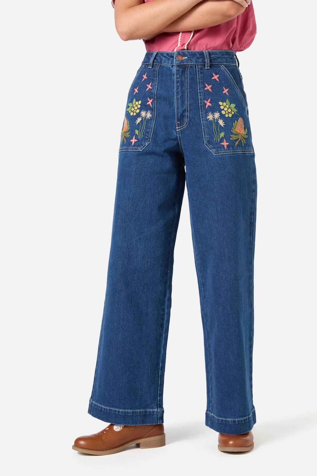 Native Embroidered Denim Jean - Image 2