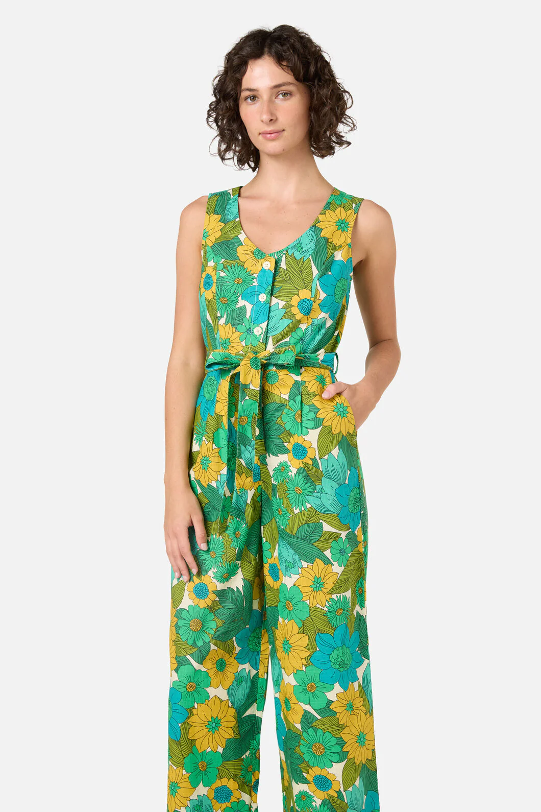 Nellie 70'S Floral Jumpsuit - Image 4