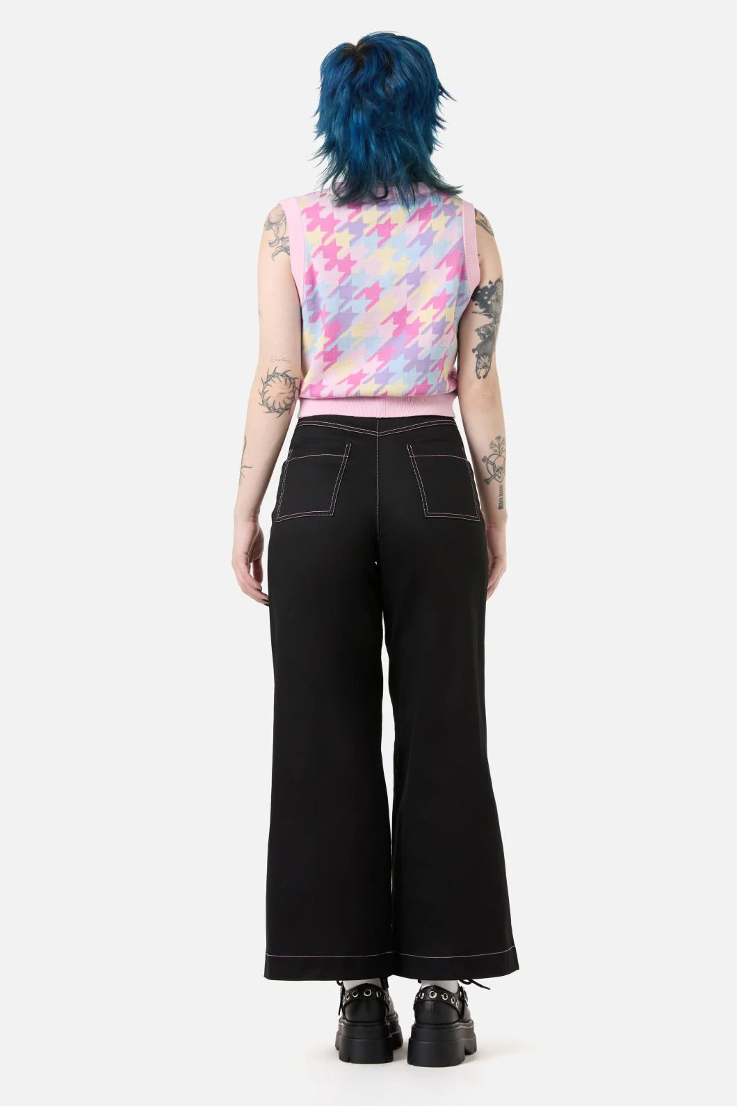 Never Mind Rainbow Houndstooth Vest - Image 4