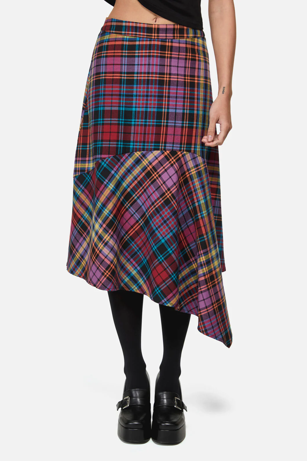 Nightminds Tartan Midi Skirt - Image 2