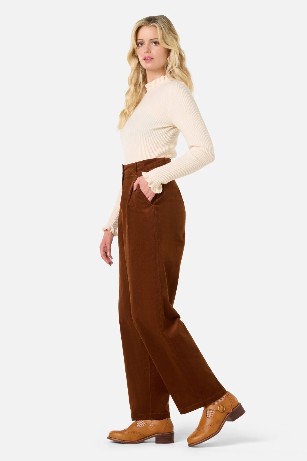 Noni Tapered Cord Pant - Image 4